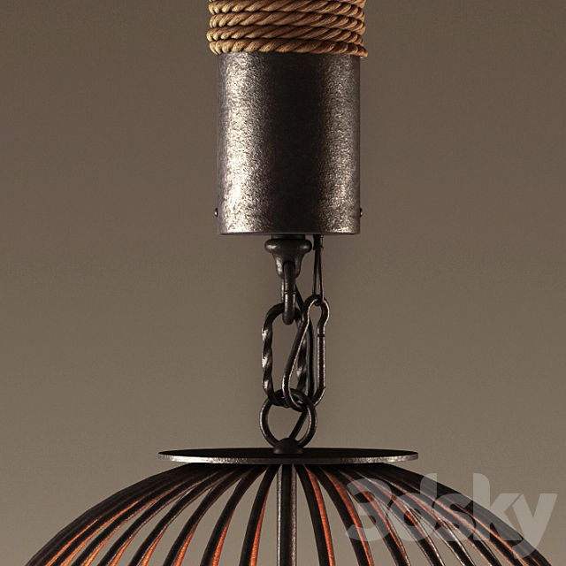 RH _ VINTAGE BIRDCAGE CHANDELIER EXTRA-SMALL 3DS Max Model - thumbnail 3