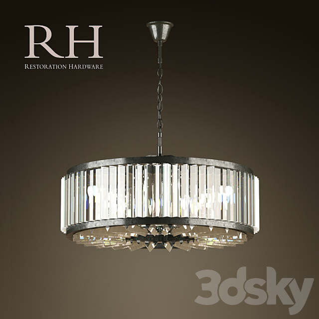 RH _ WELLES CRYSTAL CHANDELIER MEDIUM 3ds Max - thumbnail 1