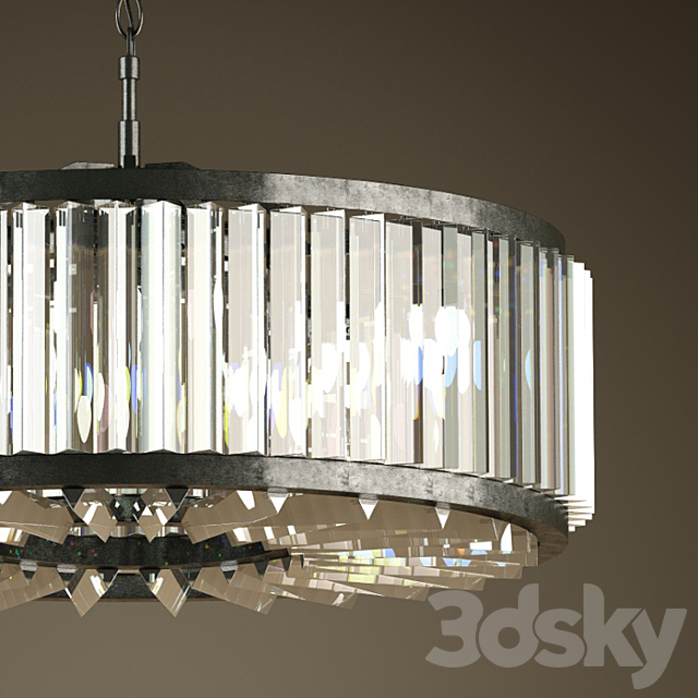 RH _ WELLES CRYSTAL CHANDELIER MEDIUM 3ds Max - thumbnail 2