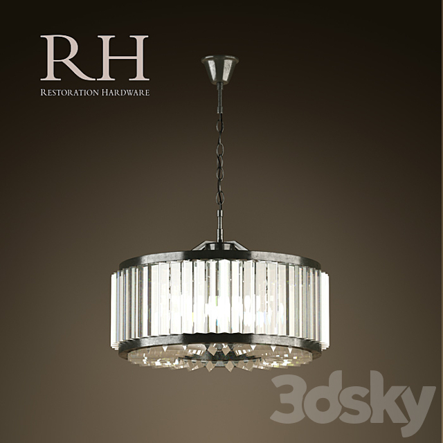 RH _ WELLES CRYSTAL CHANDELIER SMALL 3ds Max - thumbnail 1