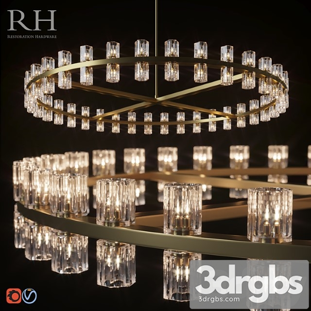 Rh Arcachon Round Chandelier 60 3dsmax Download - thumbnail 1