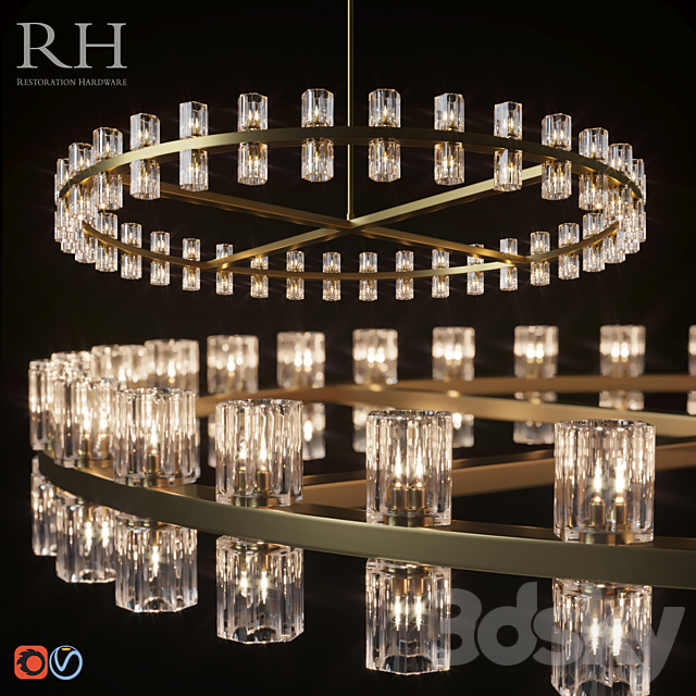 RH ARCACHON ROUND CHANDELIER 60 ” 3DSMax File - thumbnail 1