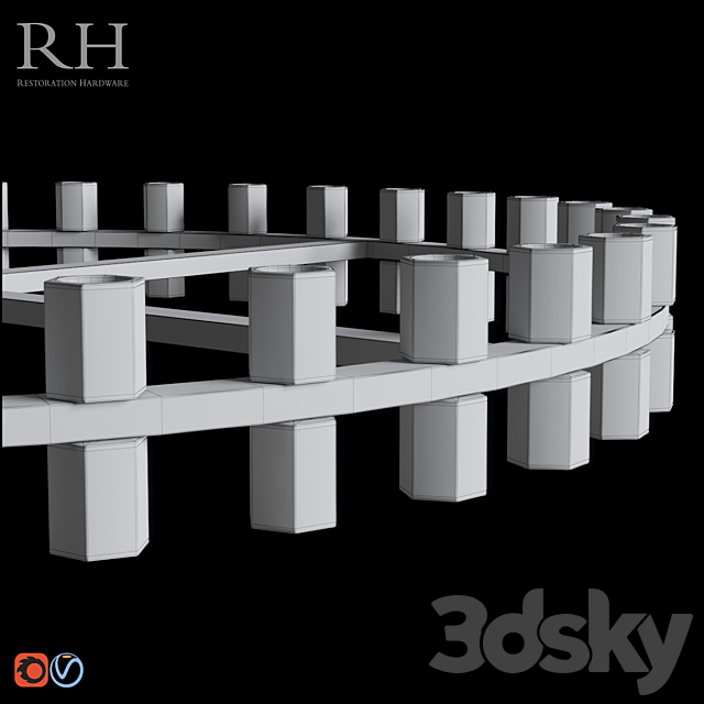 RH ARCACHON ROUND CHANDELIER 60 ” 3DSMax File - thumbnail 3