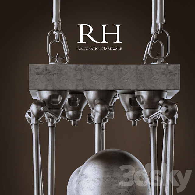 RH ATELIER CHANDELIER 3DS Max Model - thumbnail 3