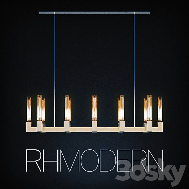 RH Cannele Linear Chandelier 54 ” 3DS Max Model - thumbnail 2