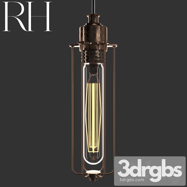 Rh edison caged pendant 3dsmax Download - thumbnail 1