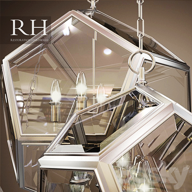 RH GEOMETRIC GLOBE PENDANT (3 size) 3DS Max Model - thumbnail 2