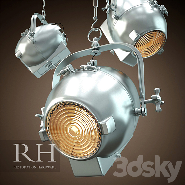 RH LANGLEY PENDANT COLLECTION (2 size) 3DSMax File - thumbnail 1