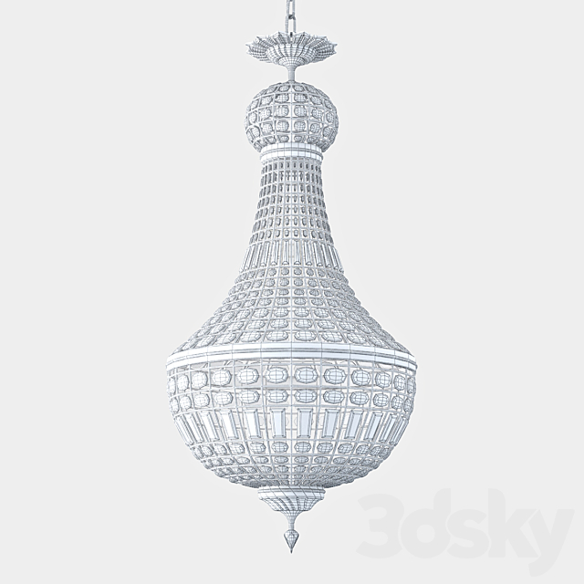 RH mpire crystal chandelier 3DSMax File - thumbnail 2