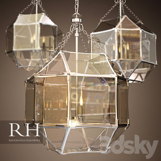 RH PARISIAN OCTAGONAL CHANDELIER (3 size) 3DS Max Model - thumbnail 1