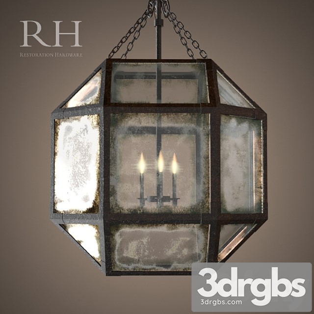 Rh Parisian Octagonal Pendant 3 Size 3dsmax Download - thumbnail 1