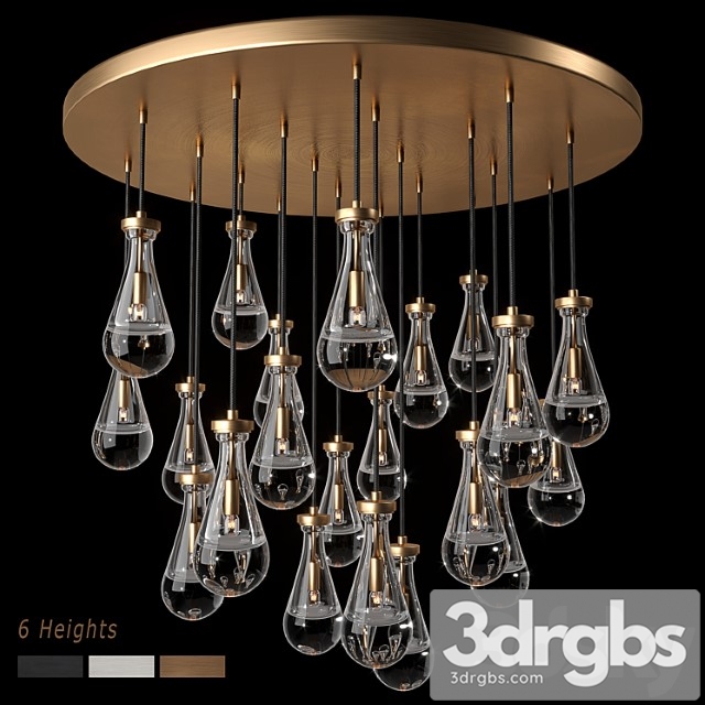 Rh Rain Round Chandelier 47 3dsmax Download - thumbnail 1