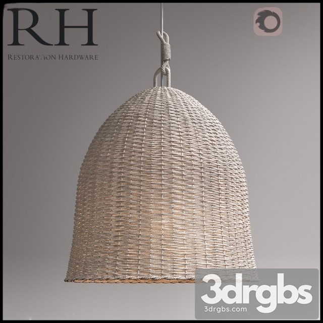 RH Seagrass Market Pendant 3dsmax Download - thumbnail 1