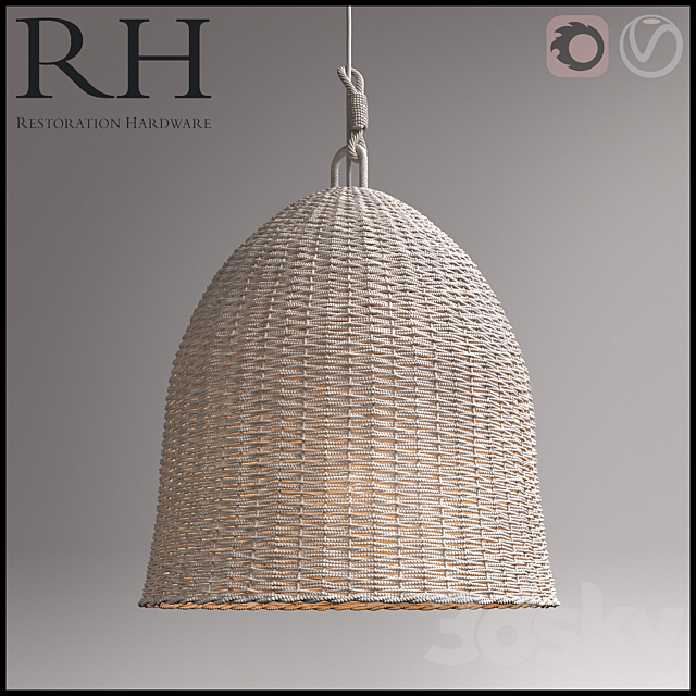 RH Seagrass Market Pendant 3DSMax File - thumbnail 1