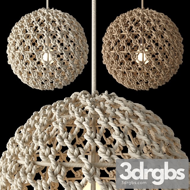 Rh small rope pendant 3dsmax Download - thumbnail 1