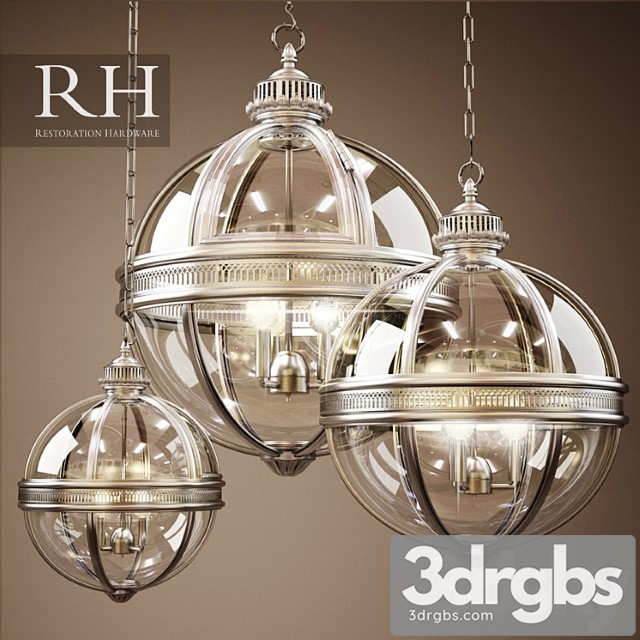 RH Victorian Hotel Pendant 3 Size 3dsmax Download - thumbnail 1