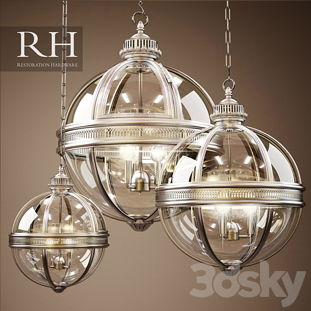 RH VICTORIAN HOTEL PENDANT (3size) 3DS Max Model - thumbnail 1