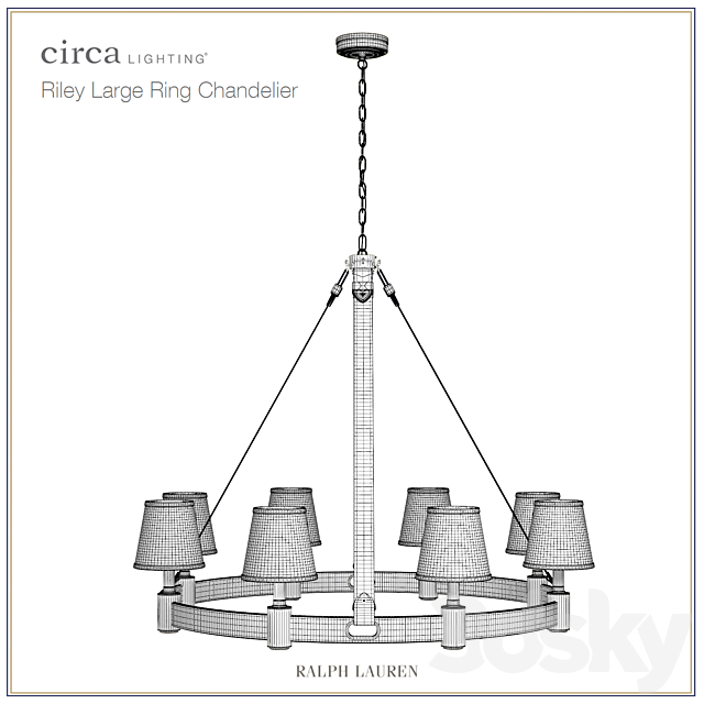 Riley Large Ring Chandelier by RALPH LAUREN 3DS Max Model - thumbnail 2