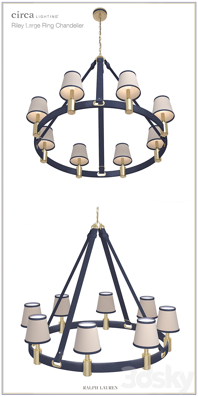 Riley Large Ring Chandelier by RALPH LAUREN 3DS Max Model - thumbnail 3