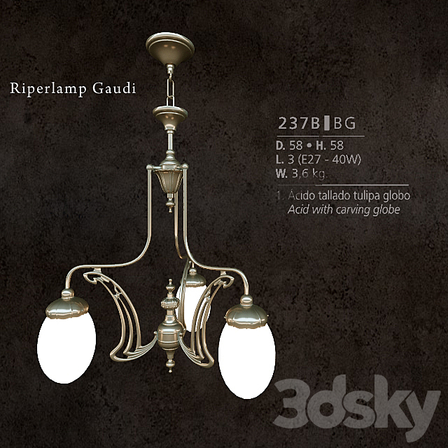 Riperlamp Gaudi 3DSMax File - thumbnail 1