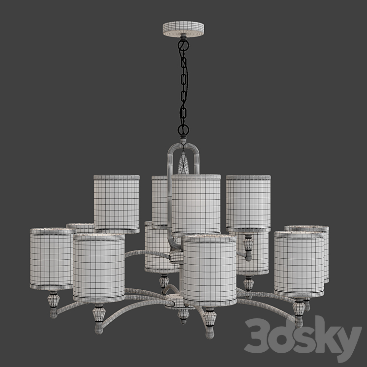 Riverside pendant lamp by Freya-Light 3DS Max Model - thumbnail 2