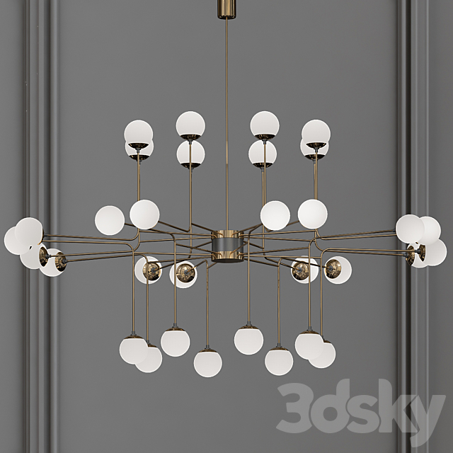 Roll & Hill Modo 10 Globe Chandelier 3DSMax File - thumbnail 1