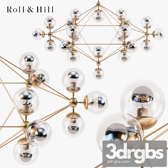 Roll Hill Modo 6 Sided Chandelier 3dsmax Download - thumbnail 1