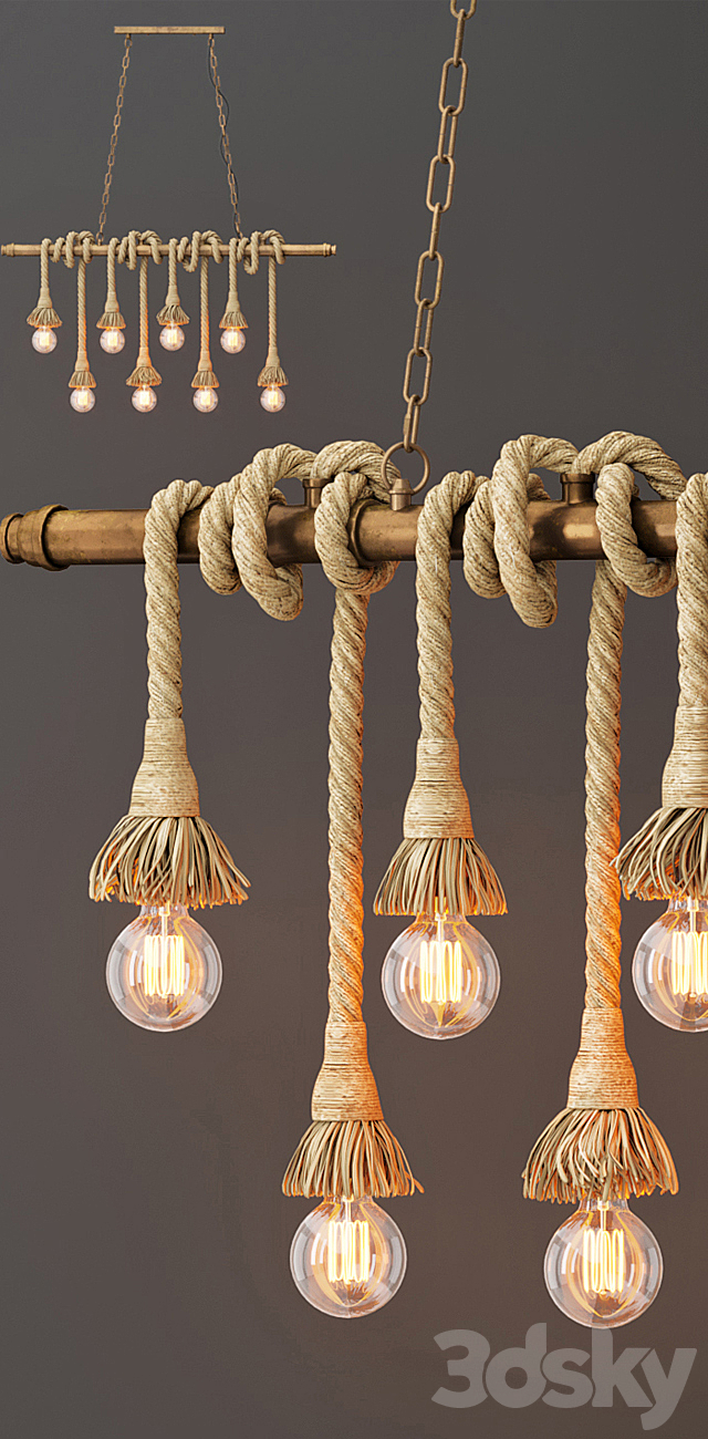 Rope pendant 3DS Max Model - thumbnail 2