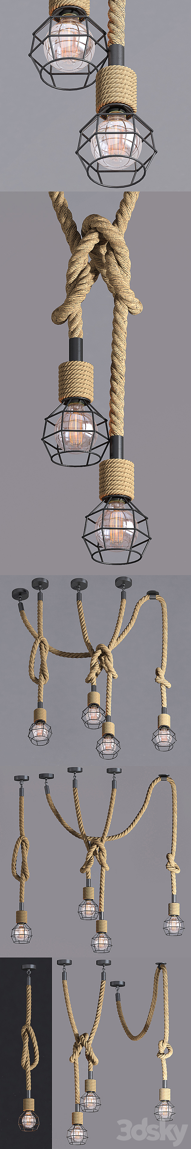 Rope Suspension Lamp 3DSMax File - thumbnail 2