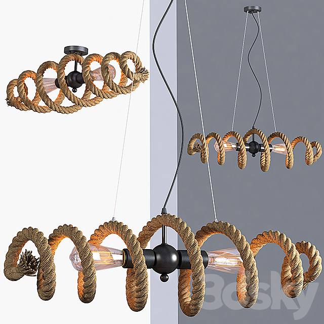 Rope Suspension Lamp 3DSMax File - thumbnail 1