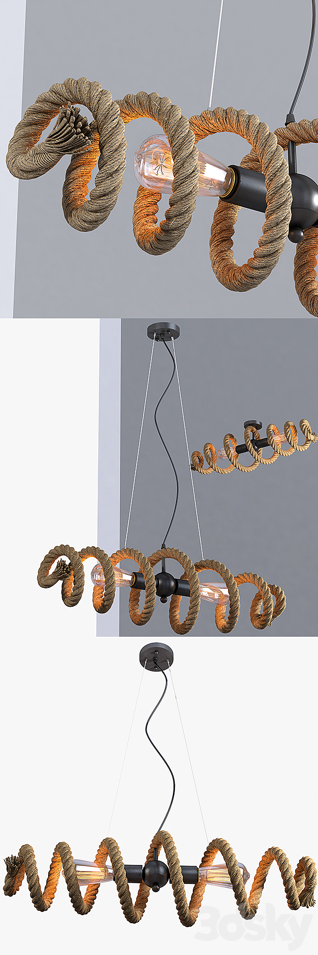 Rope Suspension Lamp 3DSMax File - thumbnail 2