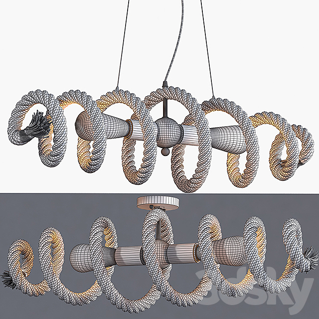 Rope Suspension Lamp 3DSMax File - thumbnail 3