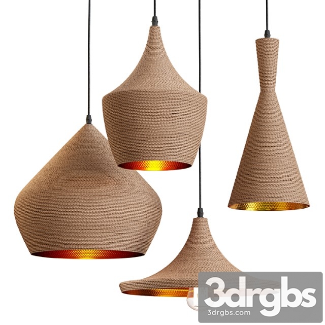 Rope wrap beat pendant lights - thumbnail 1