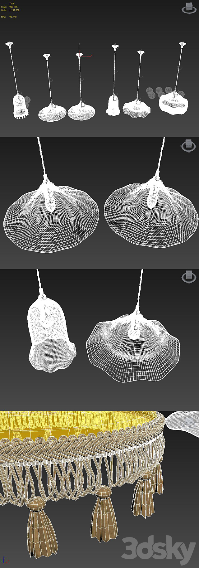 Rothschild & Bickers lamp set 3DS Max Model - thumbnail 3