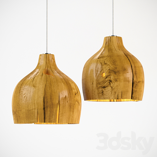 Rough Wooden lamp 3DS Max Model - thumbnail 1