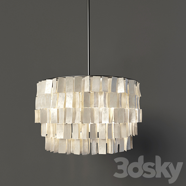 Round Capiz Chandelier 3DSMax File - thumbnail 1