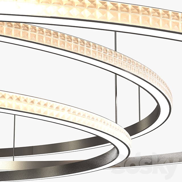 Round Chandelier 3DS Max Model - thumbnail 2