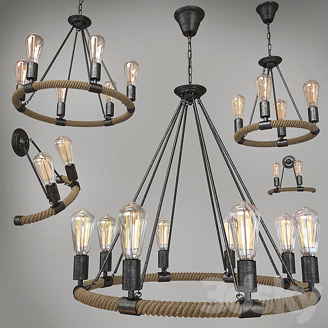 Round-type pendant lamp 3DSMax File - thumbnail 1