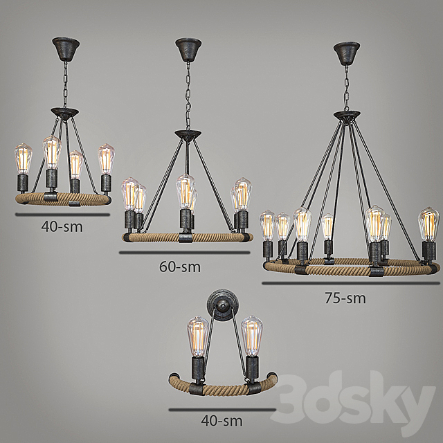 Round-type pendant lamp 3DSMax File - thumbnail 3