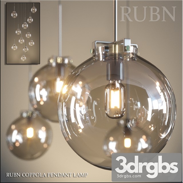 Rubn coppola pendant lamp 3dsmax Download - thumbnail 1