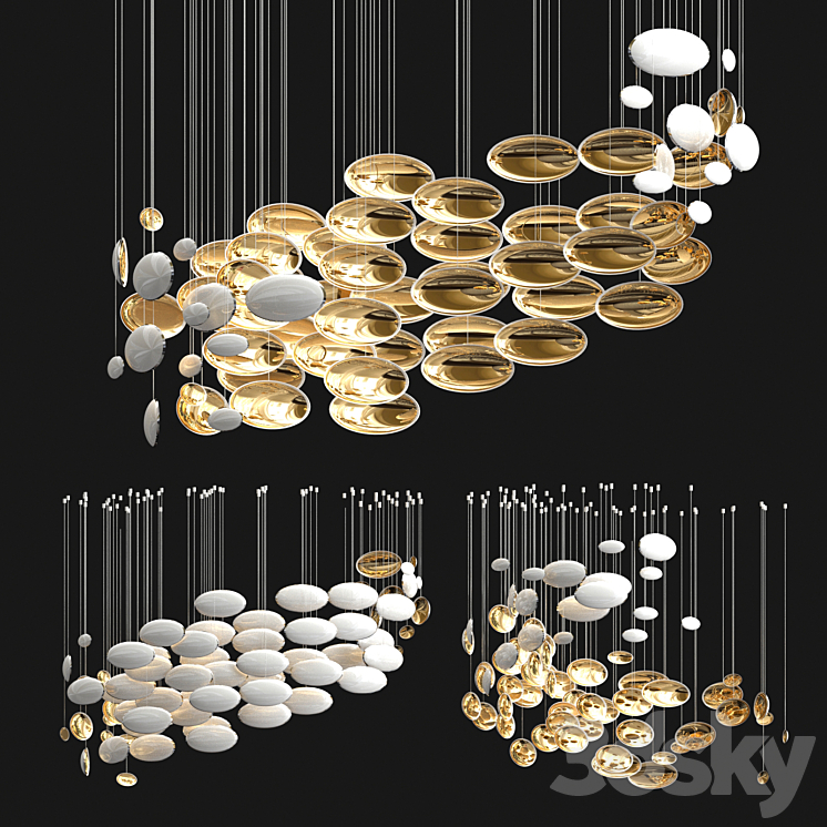 Sans Souci Bowls Chandelier 2 3DS Max Model - thumbnail 1