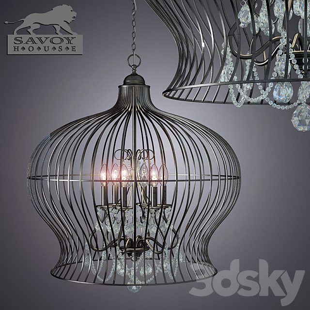 Savoy House 7-6100-6-17 Birdcage 3DS Max Model - thumbnail 1