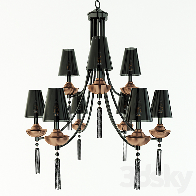 Savoy House Avington 9 Light Chandelier 3DSMax File - thumbnail 1