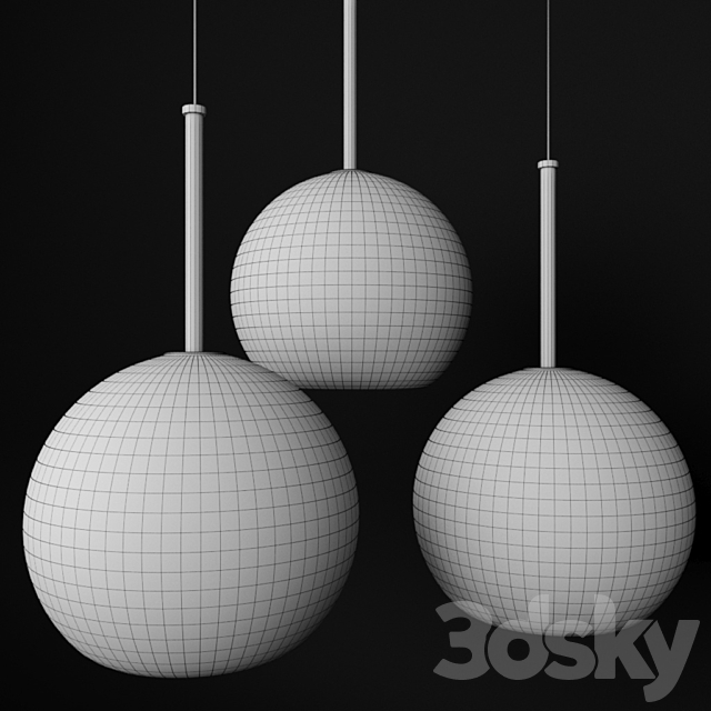 Scandinavian style glass lamp CATCH01 3DSMax File - thumbnail 2