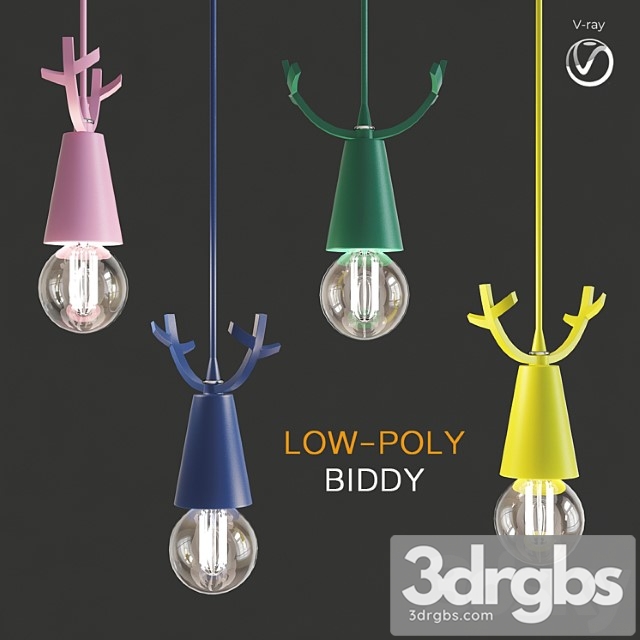 Scandlight biddy chandelier (low poly) 3dsmax Download - thumbnail 1