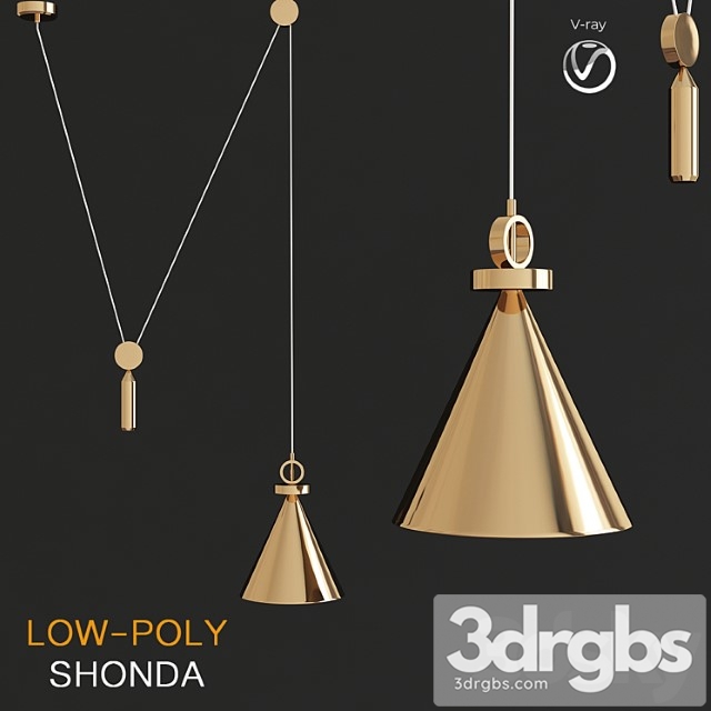 Scandlight effaya chandelier (low poly) 3dsmax Download - thumbnail 1