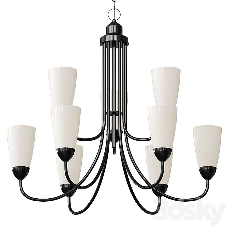 sea gull lighting chandelier 3DS Max Model - thumbnail 1