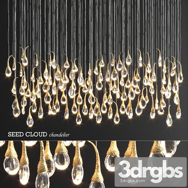 Seed cloud 112 buds chandelier by ocher - thumbnail 1