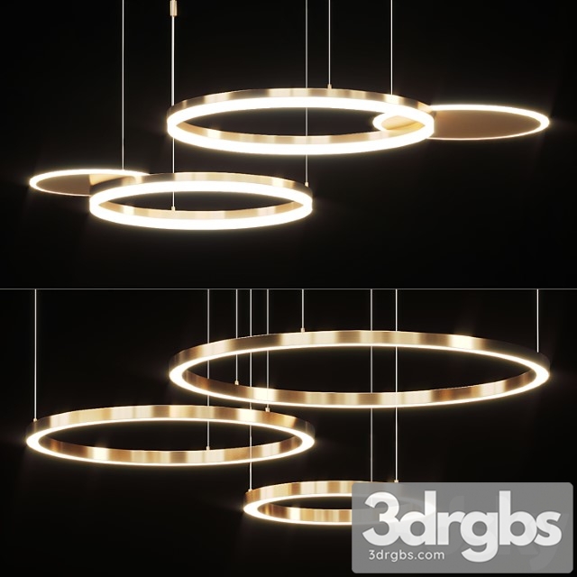 Series of led ring light combinations 3dsmax Download - thumbnail 1