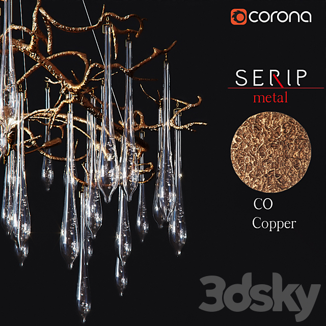 SERIP AQUA CT3258 _ 8 CHANDELIER 3DSMax File - thumbnail 2